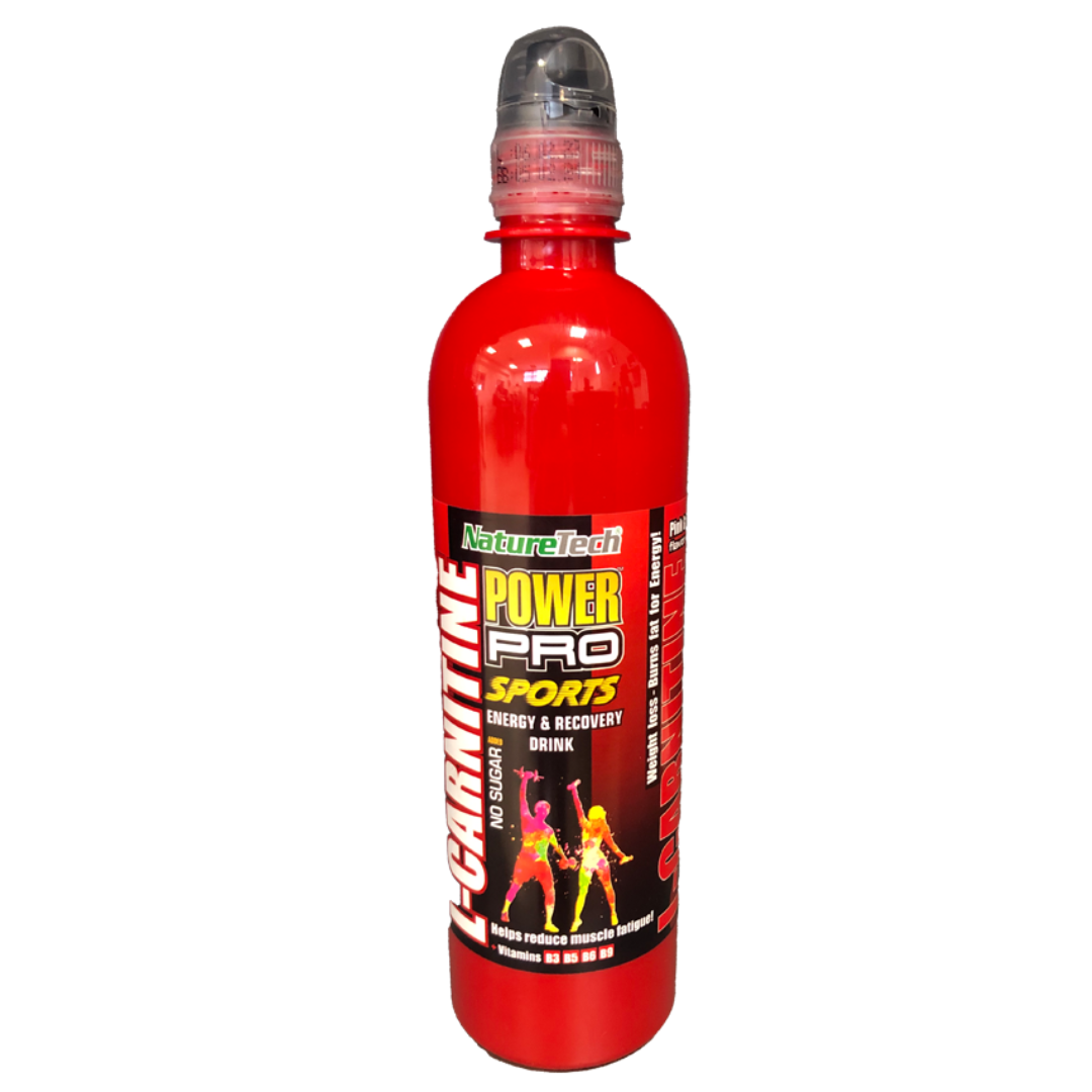 Power Pro SPORTS DRINK L-Carnitine + Vitamins Pink Grapefruit flavor 500ml No Added Sugar 500ml